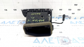 Front panel air vent deflector, central left, Porsche Macan 16-18, without illumination, black with chrome, broken
