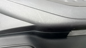 Door trim panel rear right Ford Escape MK4 20-22 black with black plastic insert, armrest black leather, with handle, scratches
