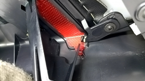 Door trim panel, rear left, Ford Escape MK4 20-22, black with black plastic insert, black leather armrest, with handle, scratches, broken mount
