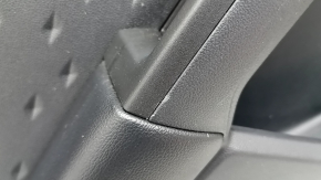 Door trim panel, rear left, Ford Escape MK4 20-22, black with black plastic insert, black leather armrest, with handle, scratches, broken mount