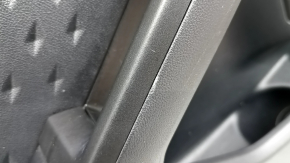 Door trim panel, rear left, Ford Escape MK4 20-22, black with black plastic insert, black leather armrest, with handle, scratches, broken mount