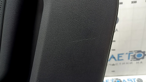 Door trim panel, rear left, Ford Escape MK4 20-22, black with black plastic insert, black leather armrest, with handle, scratches, broken mount