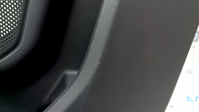 Door trim panel, rear left, Ford Escape MK4 20-22, black with black plastic insert, black leather armrest, with handle, scratches, broken mount