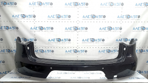 Black rear bumper for Porsche Macan 15-18, with parking sensors and camera, broken mounts, cracked mount, tear, cracked, scratches