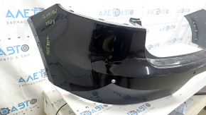 Black rear bumper for Porsche Macan 15-18, with parking sensors and camera, broken mounts, cracked mount, tear, cracked, scratches