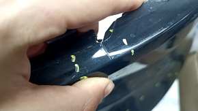 Black rear bumper for Porsche Macan 15-18, with parking sensors and camera, broken mounts, cracked mount, tear, cracked, scratches