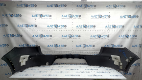 Black rear bumper for Porsche Macan 15-18, with parking sensors and camera, broken mounts, cracked mount, tear, cracked, scratches
