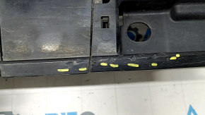Left side sill for Toyota Prius V 12-17, black, with mudguard, dented, scratches, cracks, broken mount