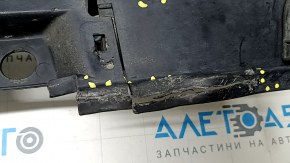 Left side sill for Toyota Prius V 12-17, black, with mudguard, dented, scratches, cracks, broken mount