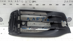 Right front bumper grille for Audi Q7 2020-2026, structure, for parking sensors and tow hook plug