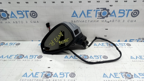 Left side mirror assembly for Audi A4 B9 17-19, 15 pins, turn signal, auto-dimming, memory, BSM, silver, chipped