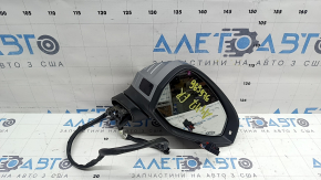 Right side mirror assembly for Audi A4 B9 17-19, 15 pins, turn signal, auto-dimming, memory, BSM, auto-folding, silver, chipped