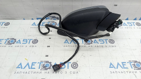 Right side mirror assembly for Audi A4 B9 17-19, 15 pins, turn signal, auto-dimming, memory, BSM, auto-folding, silver, chipped