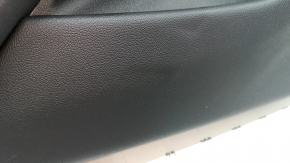 Door trim, rear left, BMW X5 G05 19-22, black leather without curtain, Fineline Stripe wood insert, black leather armrest, with handle and overlays, dents, tear