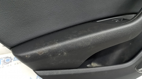 Black rear left door panel for Audi A4 B9 17-19, black leather armrest, black leather insert, Bang & Olufsen, with buttons, dry-cleanable, scratches