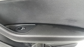 Black rear right door panel for Audi A4 B9 17-19, black leather armrest, black leather insert, Bang & Olufsen, with buttons, scratches, tear, dent