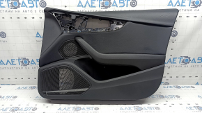 Black front right door panel for Audi A4 B9 17-19, black leather armrest, black leather insert, Bang & Olufsen, dents, scratches, bent emblem, bumper