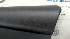 Black front right door panel for Audi A4 B9 17-19, black leather armrest, black leather insert, Bang & Olufsen, dents, scratches, bent emblem, bumper