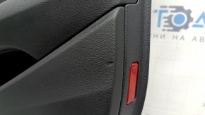 Black front right door panel for Audi A4 B9 17-19, black leather armrest, black leather insert, Bang & Olufsen, dents, scratches, bent emblem, bumper