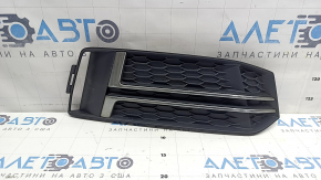 Right front bumper grille for Audi A4 B9 17-17 s-line, without radar, light chrome, chips