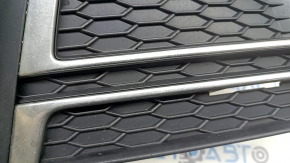 Right front bumper grille for Audi A4 B9 17-17 s-line, without radar, light chrome, chips