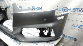 Bare front bumper for Audi A4 B9 17-19 S-Line without washers, for 4 parking sensors, without tow hook plug, silver, chips, scratches, broken mount