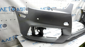 Bare front bumper for Audi A4 B9 17-19 S-Line without washers, for 4 parking sensors, without tow hook plug, silver, chips, scratches, broken mount