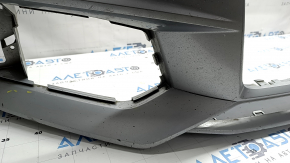 Bare front bumper for Audi A4 B9 17-19 S-Line without washers, for 4 parking sensors, without tow hook plug, silver, chips, scratches, broken mount