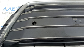 Complete radiator grille for an Audi A4 B9 17 with emblem, for parking sensors, sand, light chrome, chips, non-factory holes