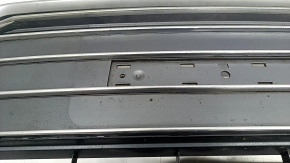 Complete radiator grille for an Audi A4 B9 17 with emblem, for parking sensors, sand, light chrome, chips, non-factory holes