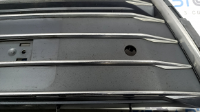 Complete radiator grille for an Audi A4 B9 17 with emblem, for parking sensors, sand, light chrome, chips, non-factory holes