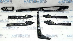 Set of interior trims for Audi A4 B9 17-19 in brown wood, quattro, scratches