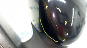 Left side mirror assembly for Ford Escape MK4 20-26, 7 pins, heated, BSM, black, without mirror element, scratches