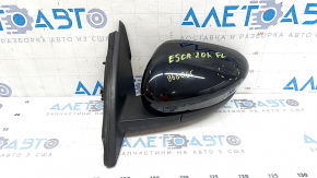 Left side mirror assembly for Ford Escape MK4 20-26, 7 pins, heated, BSM, black, without mirror element, scratches