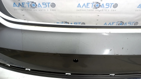Bare rear bumper for Audi A4 B9 18-19 S-Line with 4 parking sensors, silver LZ7G, without plug, scratches, pressed, scale