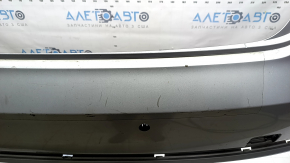 Bare rear bumper for Audi A4 B9 18-19 S-Line with 4 parking sensors, silver LZ7G, without plug, scratches, pressed, scale