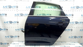 Complete rear left door for an Audi A6 C8 19-21 keyless, triplex, door closer, under the curtain, blue LX5B, dent, bump
