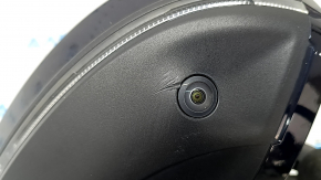 Left side mirror assembly for Audi A6 C8 19-25, 15+2 pins, turn signal, heated, auto-dimming, auto-folding, camera, BSM, blue, scratched