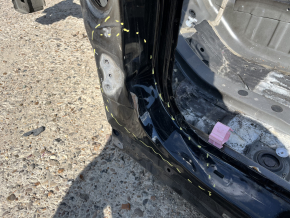 Front left quarter panel of Toyota Prius V 12-17 on the body, black, dented