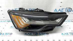 Right front headlight assembly for the Audi A6 C8, 19-24 LED, Matrix and Multi-beam, with seal, yellow LED, for polishing