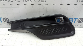Left bumper grille for Jeep Compass 22-26, structure for LED fog lights