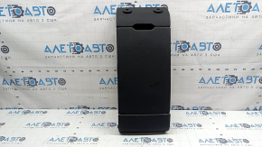 The back of the rear row of seats, central, Audi A4 B9 17-19, black leather, with armrest, tear