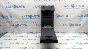 The back of the rear row of seats, central, Audi A4 B9 17-19, black leather, with armrest, tear