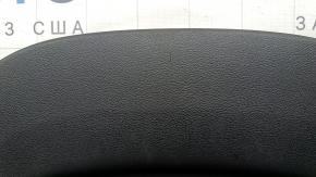The rear driver's seat cover for an Audi A4 B9 17-25 is black and worn, with a broken mount.
