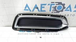 Left rear bumper lip trim for Audi A6 C8 19-23 with molding, chrome, S-line, broken fasteners, swollen chrome