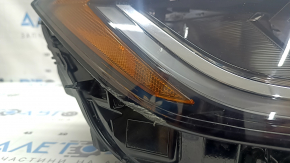 Front right headlight for VW Jetta 25-26, LED assembly, without range control, worn, chipped