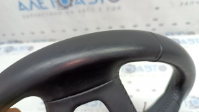 Audi A4 B9 17-19 leather steering wheel, black, heated, with paddle shifters, no buttons, scratches, needs cleaning