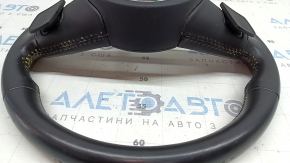 Audi A4 B9 17-19 leather steering wheel, black, heated, with paddle shifters, no buttons, scratches, needs cleaning