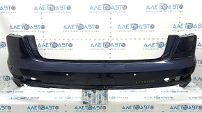 Bare rear bumper for Audi A6 C8 19-25 with parking sensors and park assist, S-line, with antenna, blue, scratches, dent, broken wiring mount