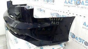 Bare rear bumper for Audi A6 C8 19-25 with parking sensors and park assist, S-line, with antenna, blue, scratches, dent, broken wiring mount